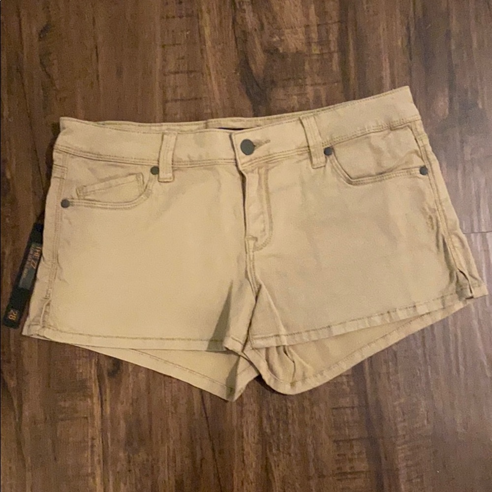 Genetic Denim tan jean shorts